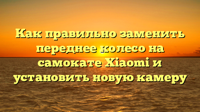 Как правильно заменить переднее колесо на самокате Xiaomi и установить новую камеру