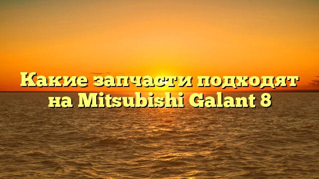 Какие запчасти подходят на Mitsubishi Galant 8