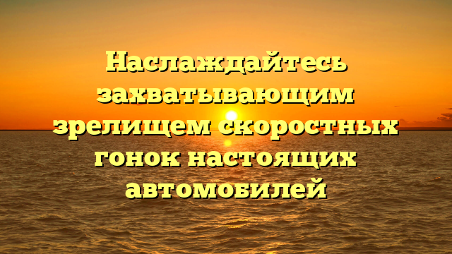 Наслаждайтесь захватывающим зрелищем скоростных гонок настоящих автомобилей