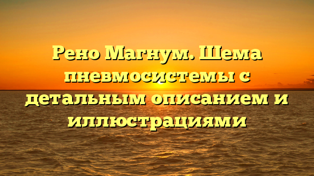 Рено Магнум. Шема пневмосистемы с детальным описанием и иллюстрациями