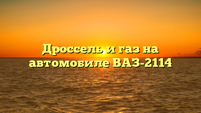 Дроссель и газ на автомобиле ВАЗ-2114